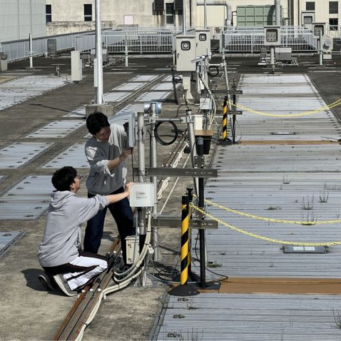 排水処理施設での現場調査